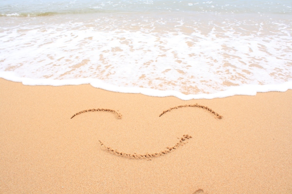 Smiley on the sand